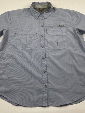 Eddie Bauer Adventure Button Up Shirt Women’s L Vented Hiking Fishing Light